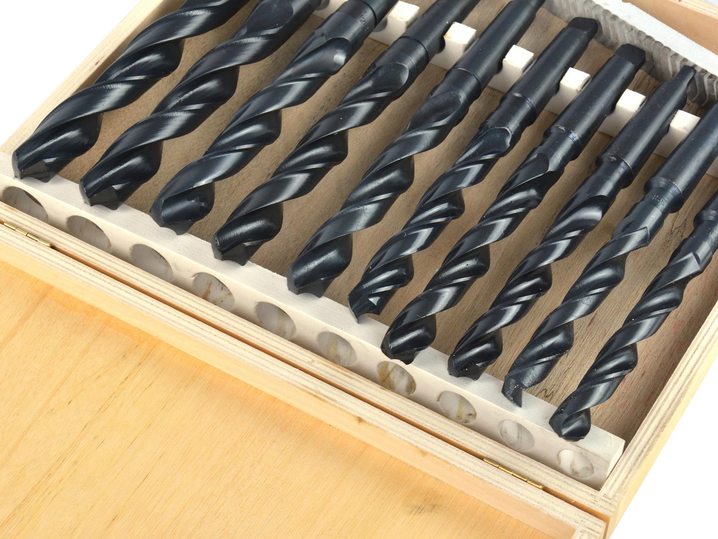 Sada 10 ks morseových vrtáků do kovu MK2 14,5–23 mm – Geko 5
