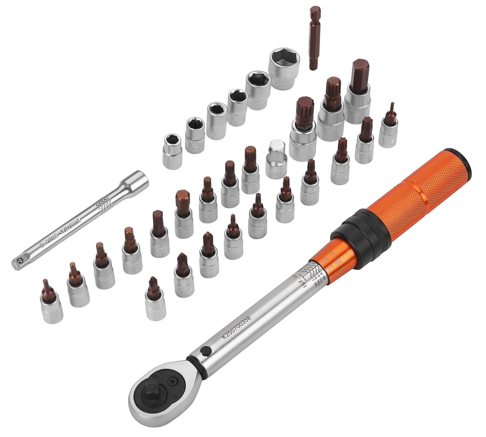 Sada dynamometrického klíče KD11394 – bity a hlavice