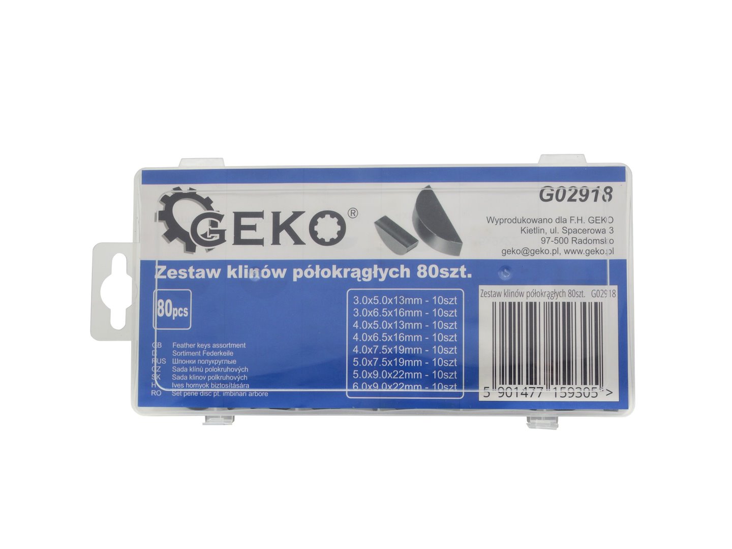 Sada polokruhových klínů 80 ks (20) 4