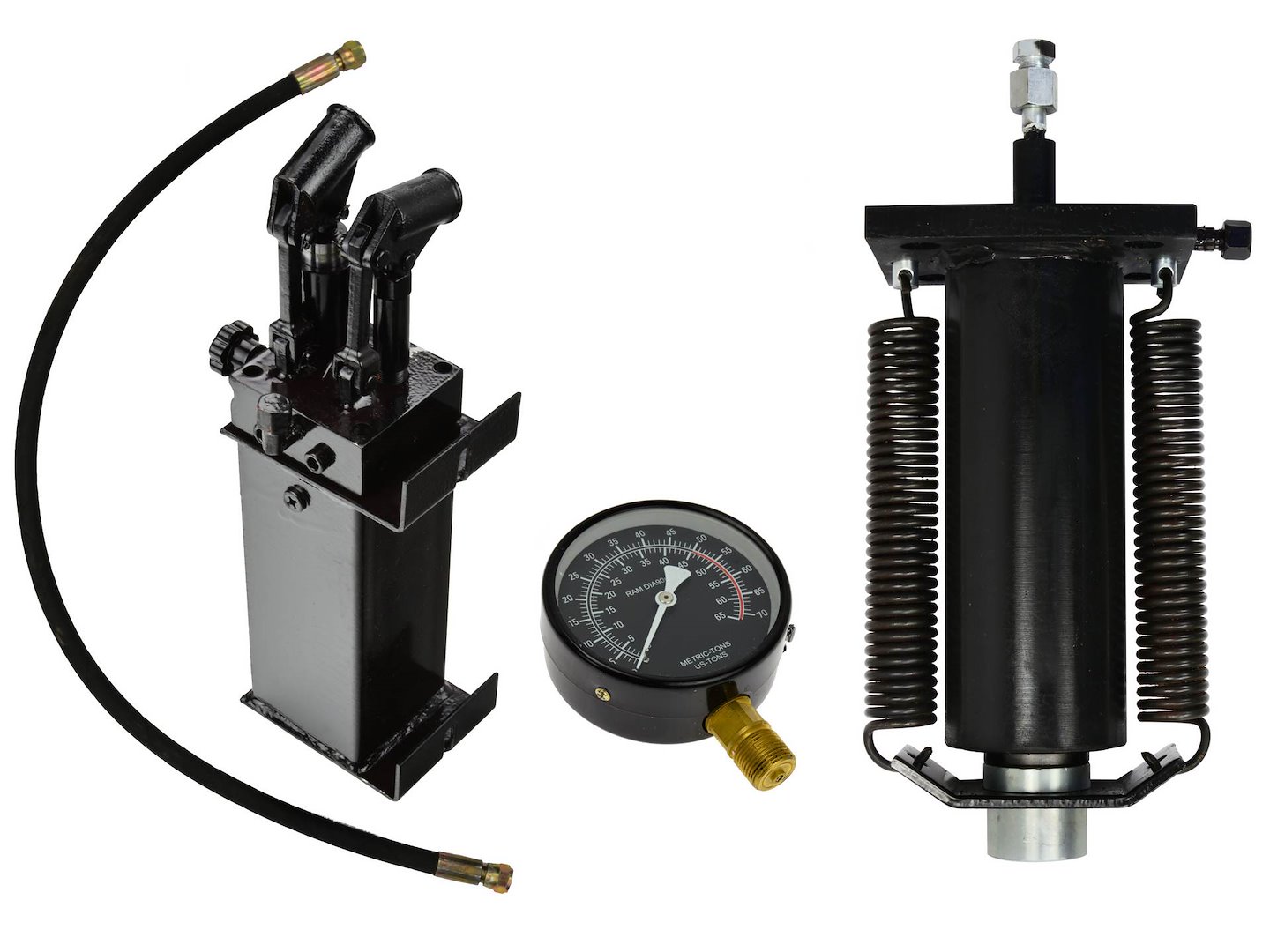 Sada pro lis 50T rychlá pumpa pístový motor s manometrem (1/2 č.) Geko — Celkový pohled