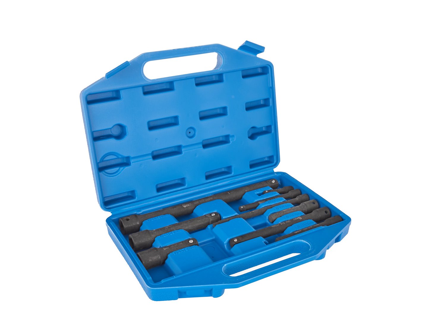 Sada prodlužovacích nástavců 1/4" 3/8" 1/2" CrV – 9 ks (Geko) 3