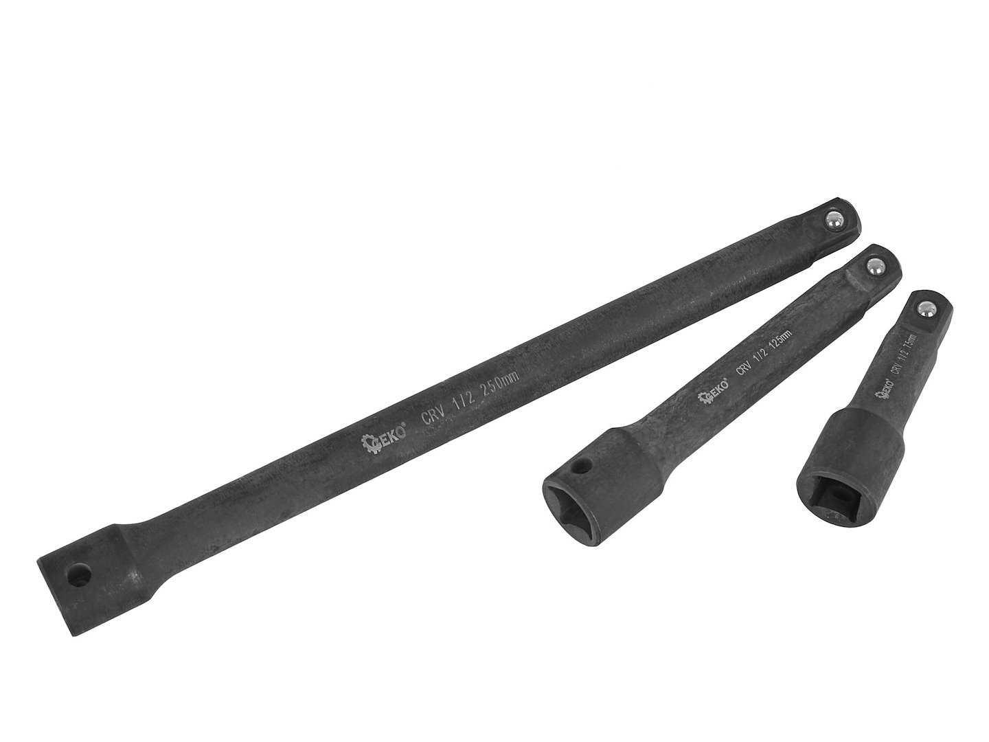 Sada prodlužovacích nástavců 1/4" 3/8" 1/2" CrV – 9 ks (Geko) 4