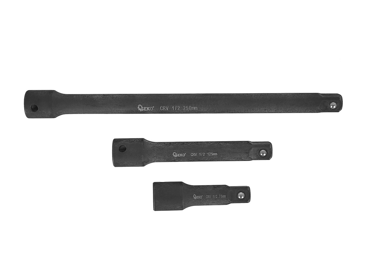 Sada prodlužovacích nástavců 1/4" 3/8" 1/2" CrV – 9 ks (Geko) 5