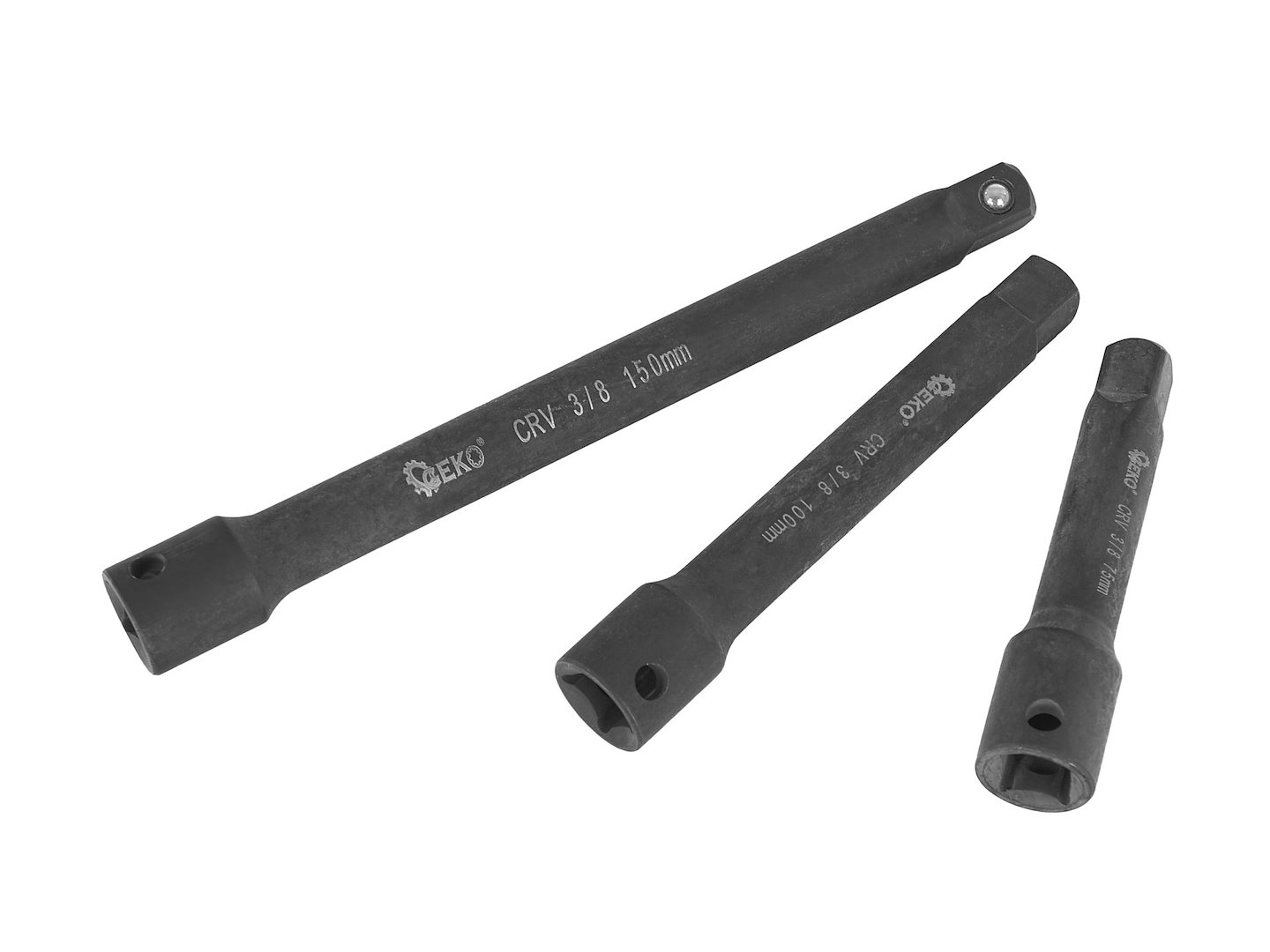 Sada prodlužovacích nástavců 1/4" 3/8" 1/2" CrV – 9 ks (Geko) 6