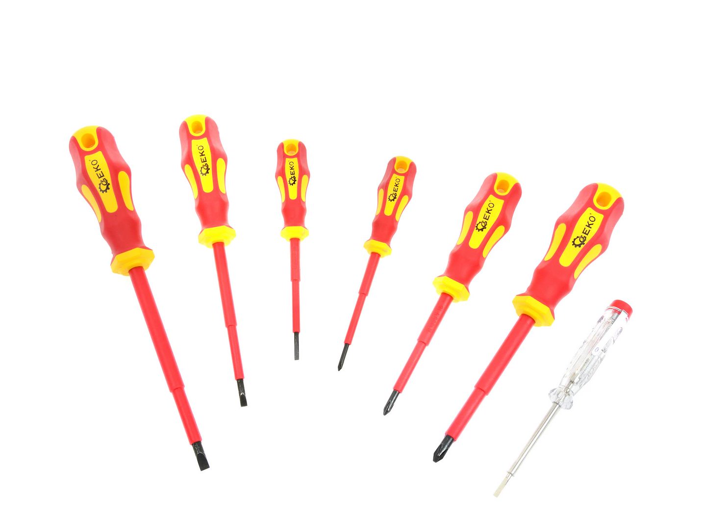Sada šroubováků 7 kusů Geko 1000 V + tester — Detail