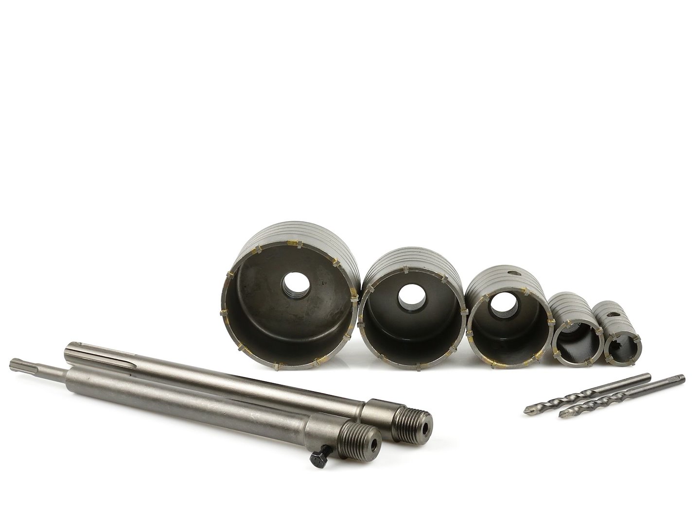 Sada vrtáků s karbidovým hrotem do betonu, 9 ks Geko 5901477168123 30, 40, 65, 80, 100 mm — V provozu