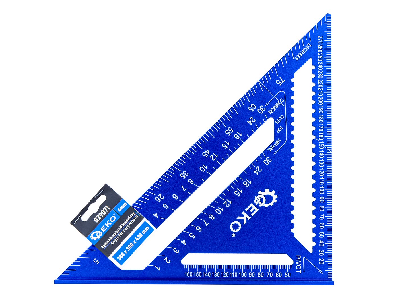 Stavební truhlářský úhelník 300 mm x 300 x 430 mm, 4 mm — V provozu