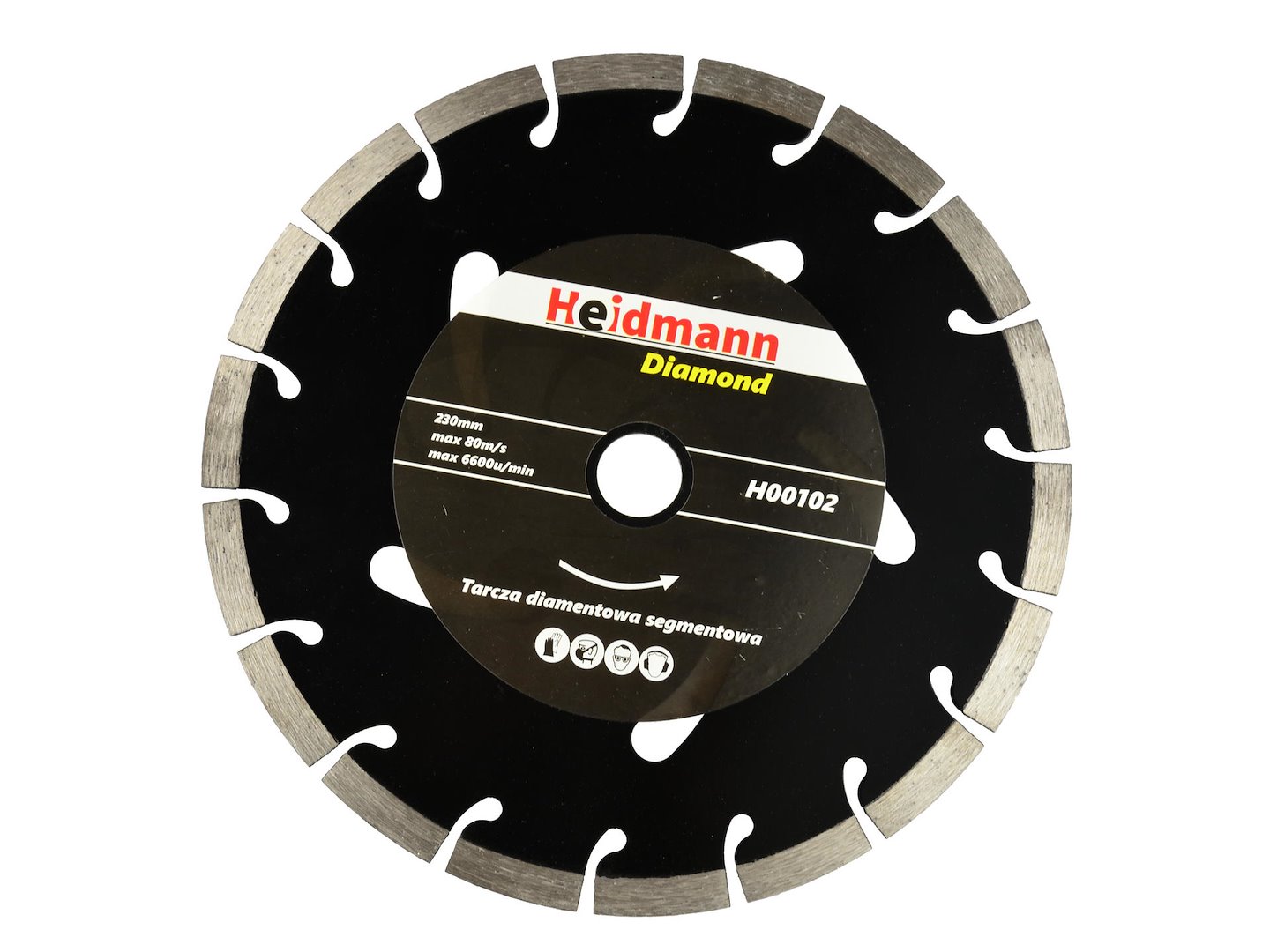 Diamantový segmentový kotouč 230 x 22,2 x 10 mm Heidmann černý – balení 25 kusů 1