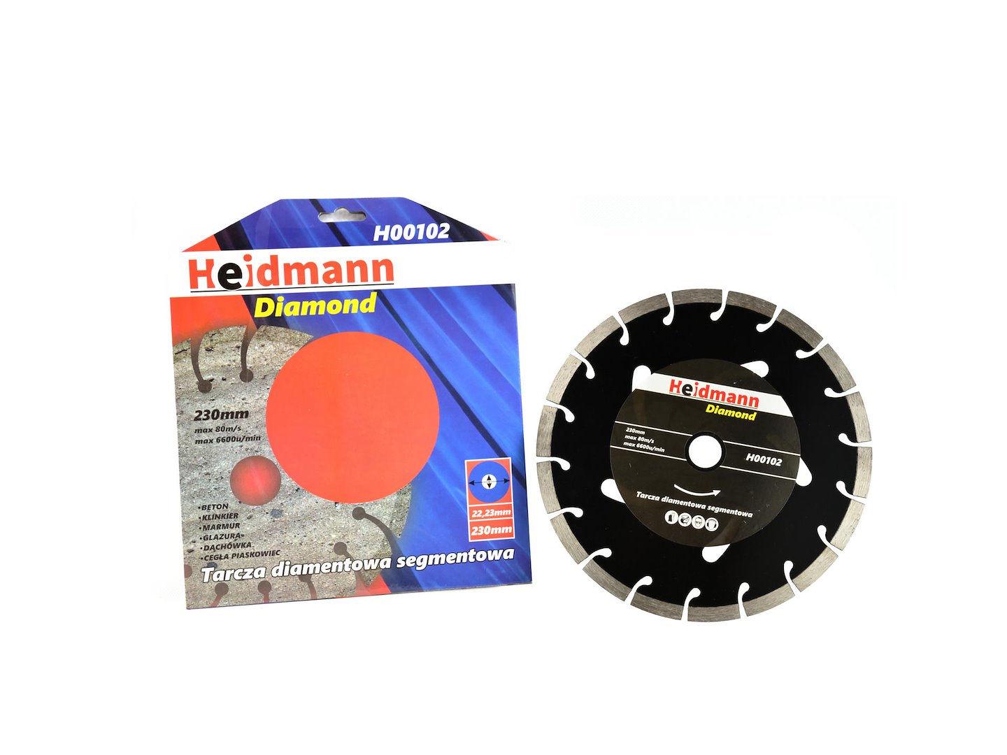Diamantový segmentový kotouč 230 x 22,2 x 10 mm Heidmann černý – balení 25 kusů 3