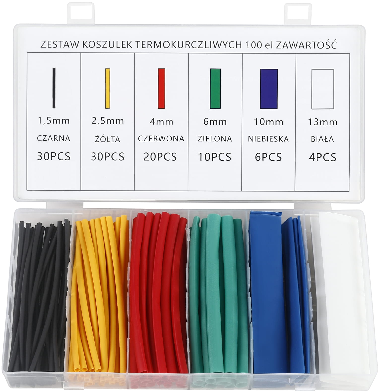 Kraft-Dele KD10918 termo smršťovací bužírky – přehled sady