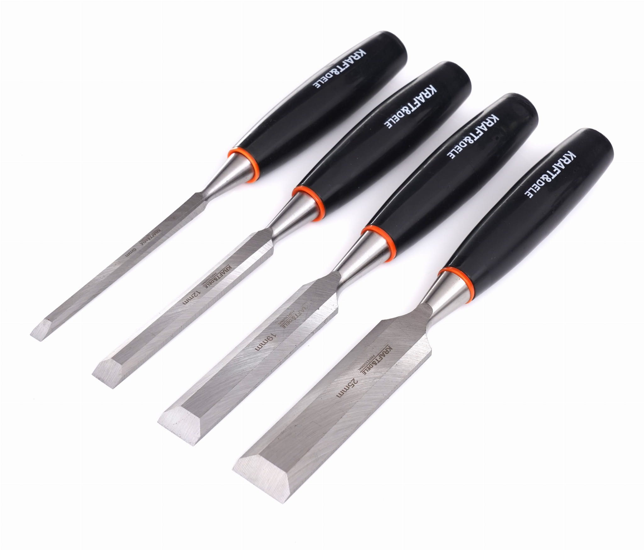 Kraft-Dele KD11773 tesařská dláta – detail čepele a rukojeti