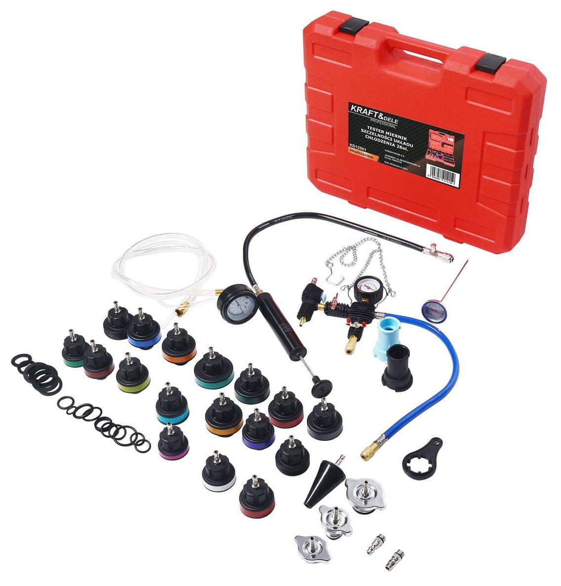 Tester těsnosti chladicího systému KD12501 – adaptéry detail