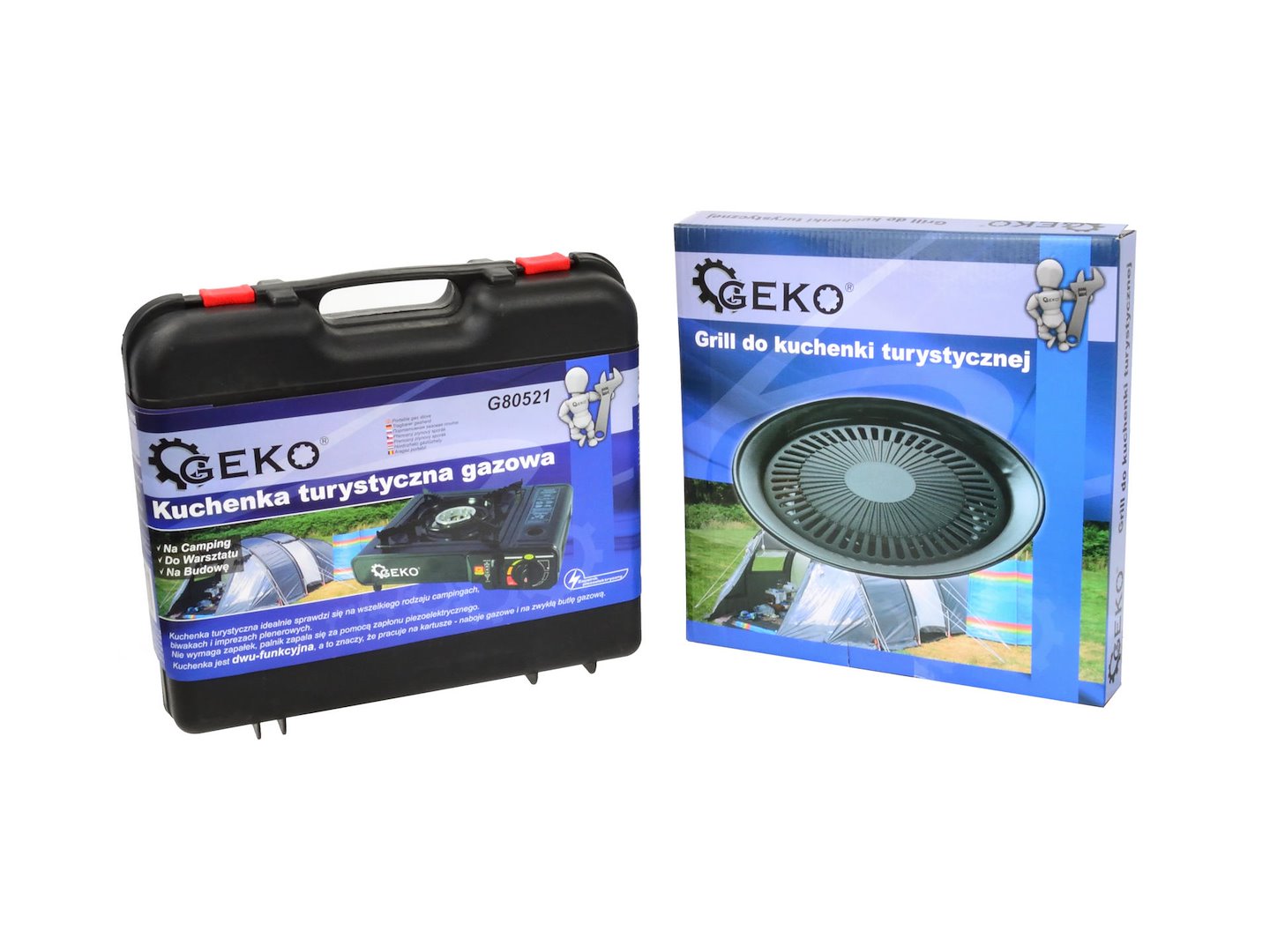 Turistický plynový vaňčiak + gril Geko – 2v1 pre kempovanie a outdoor 4