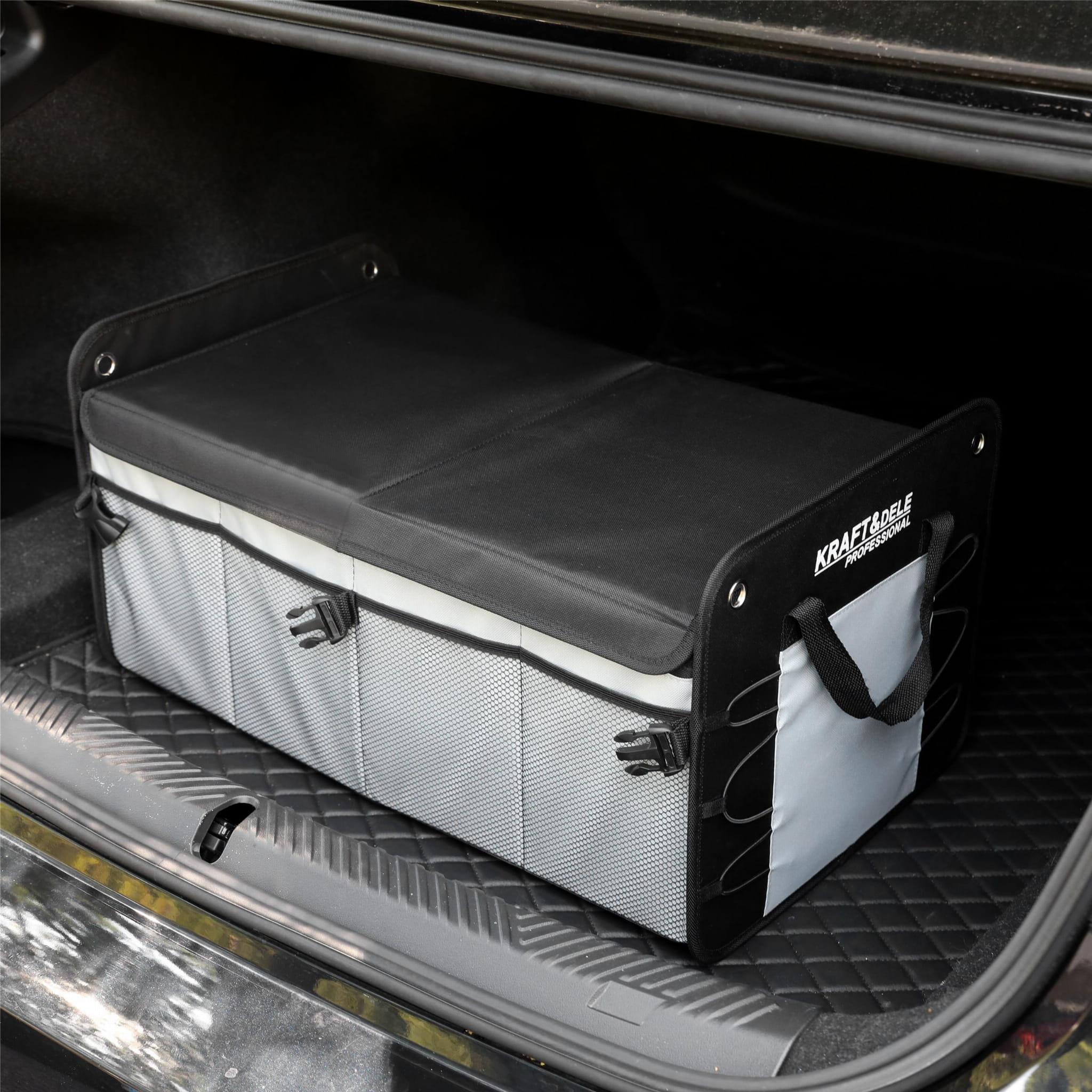 Univerzální skládací auto organizér KRAFT&DELE KD11881 – složený stav