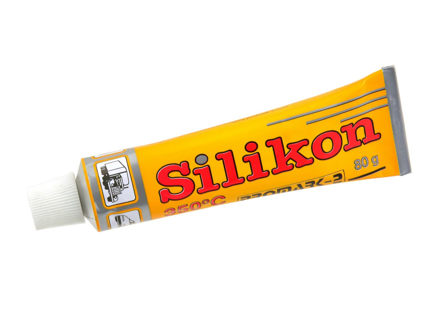 Vysokoteplotní silikon Geko červený 80 g — Celkový pohled