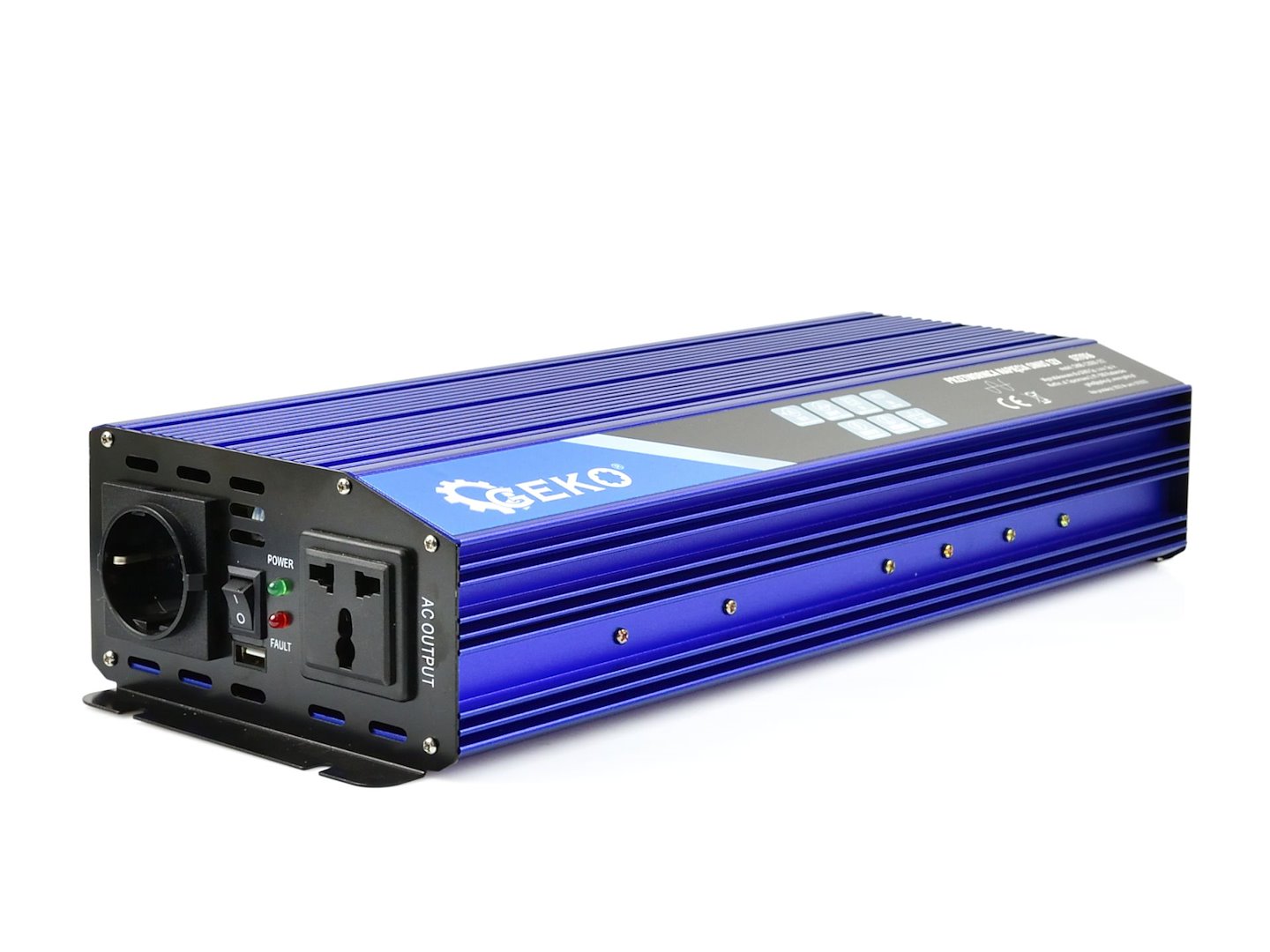 Měnič napětí sinus 12V/230V 2000 W Geko — Detail