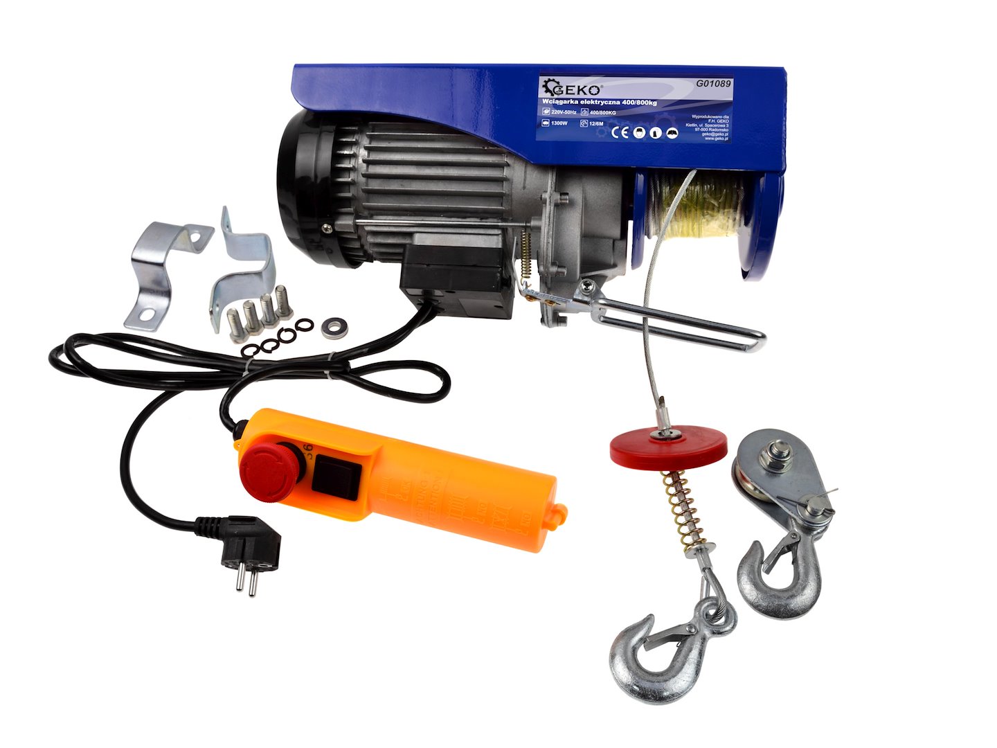 Elektrický naviják Geko 400 x 800 mm — Celkový pohled
