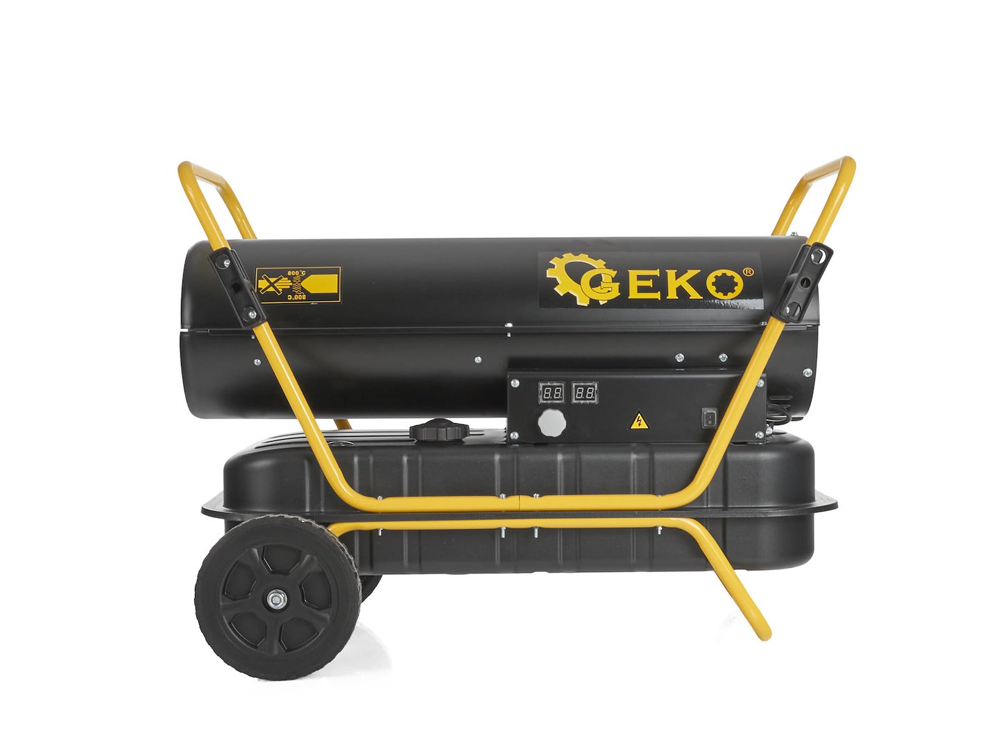 Olejové topidlo GEKO 40 kW – celkový pohled