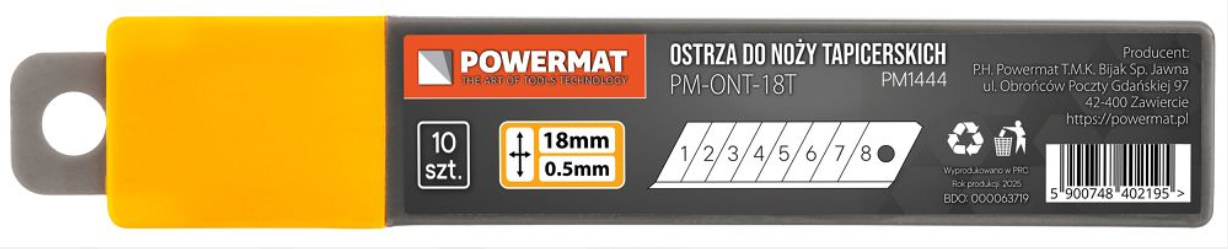 10× náhradní lamelový břit do odlamovacího nože – sada 18 mm