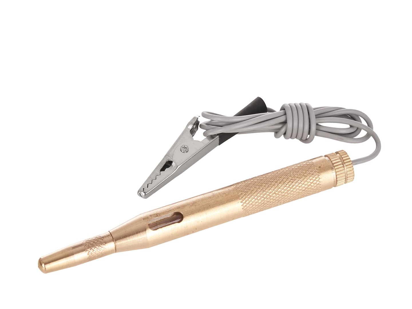 Kovový tester napětí pro automobily 6–24 V s kabelem 90 cm — Detail