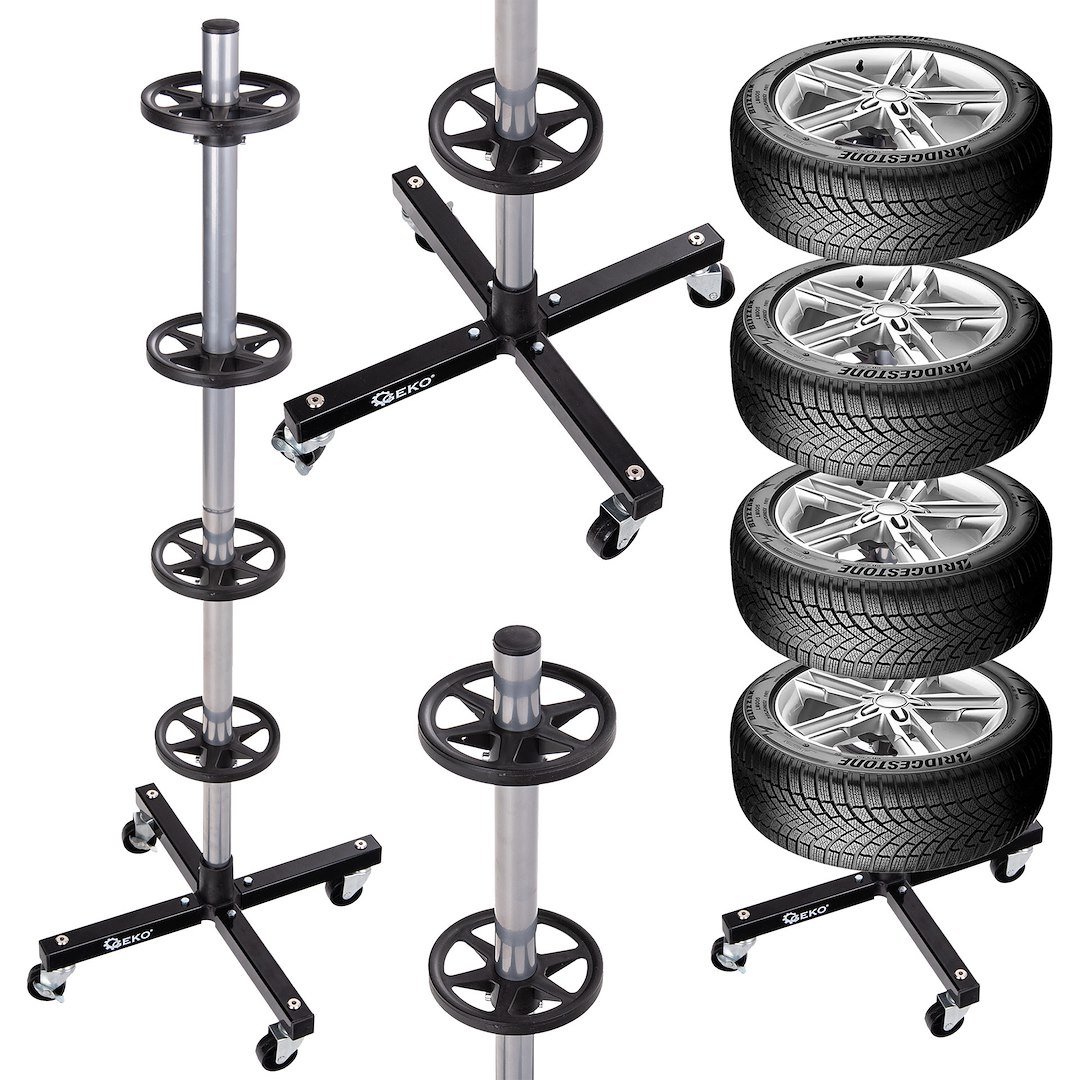 Stojan na kola 100 kg – mobilní Geko s nosností 100 kg a rozměry 100 x 40 x 100 cm — Celkový pohled