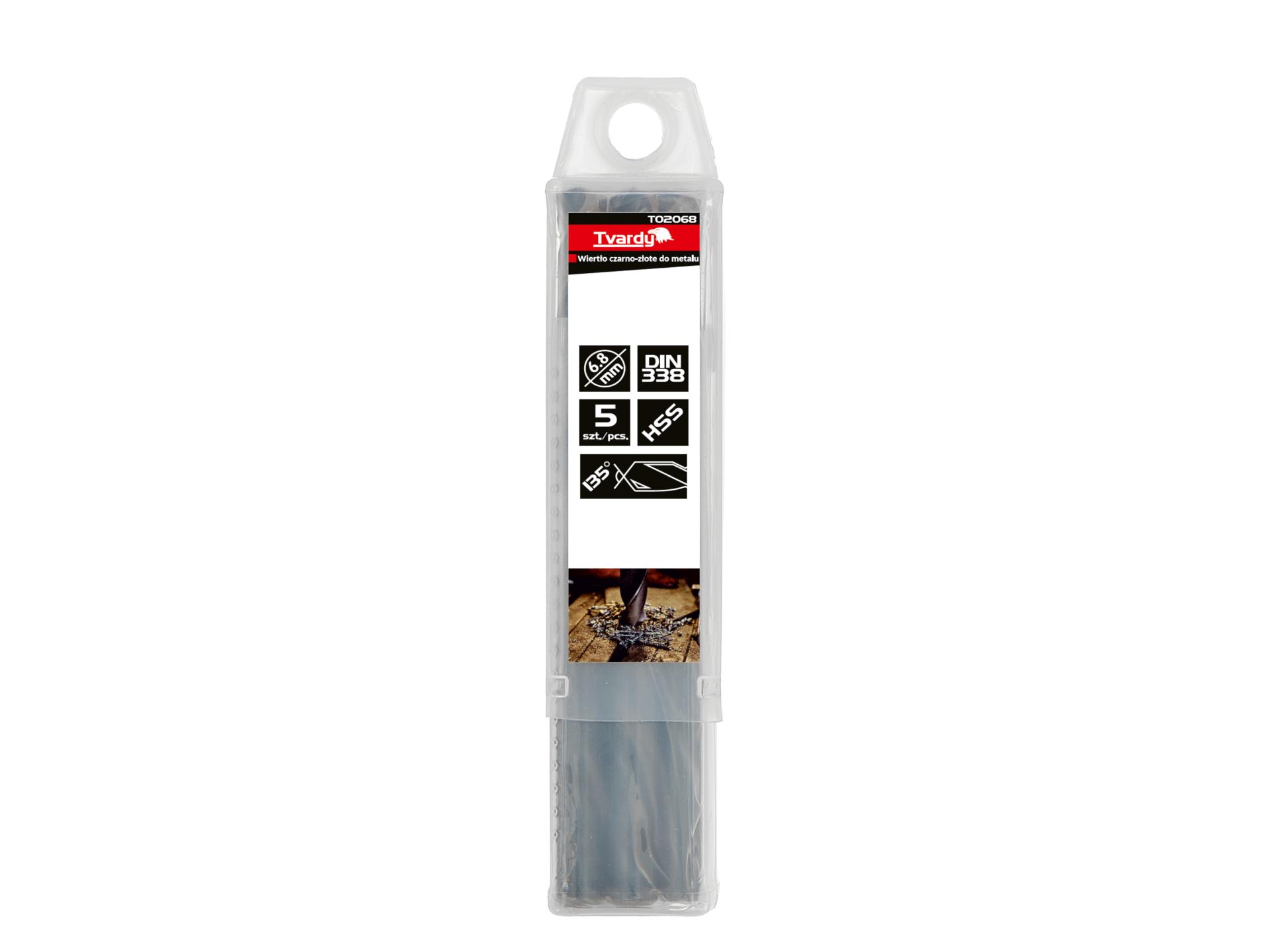 Černozlatý vrták do kovu HSS 6,80 mm (balení 5/50/500 ks) – Geko 4