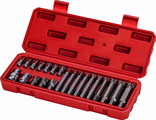 Sada bitů SPLINE M4–M18 Kraft&Dele KD10539 — kompletní obsah balení