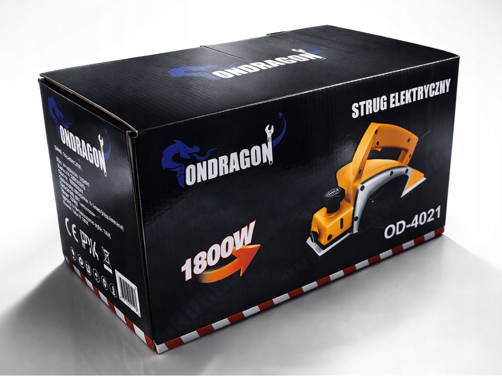 ONDRAGON elektrický hoblík 1800 W — regulátor hloubky úběru