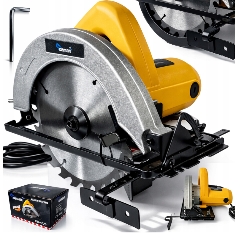 Ruční kotoučová pila ONDRAGON 2400 W – celkový pohled