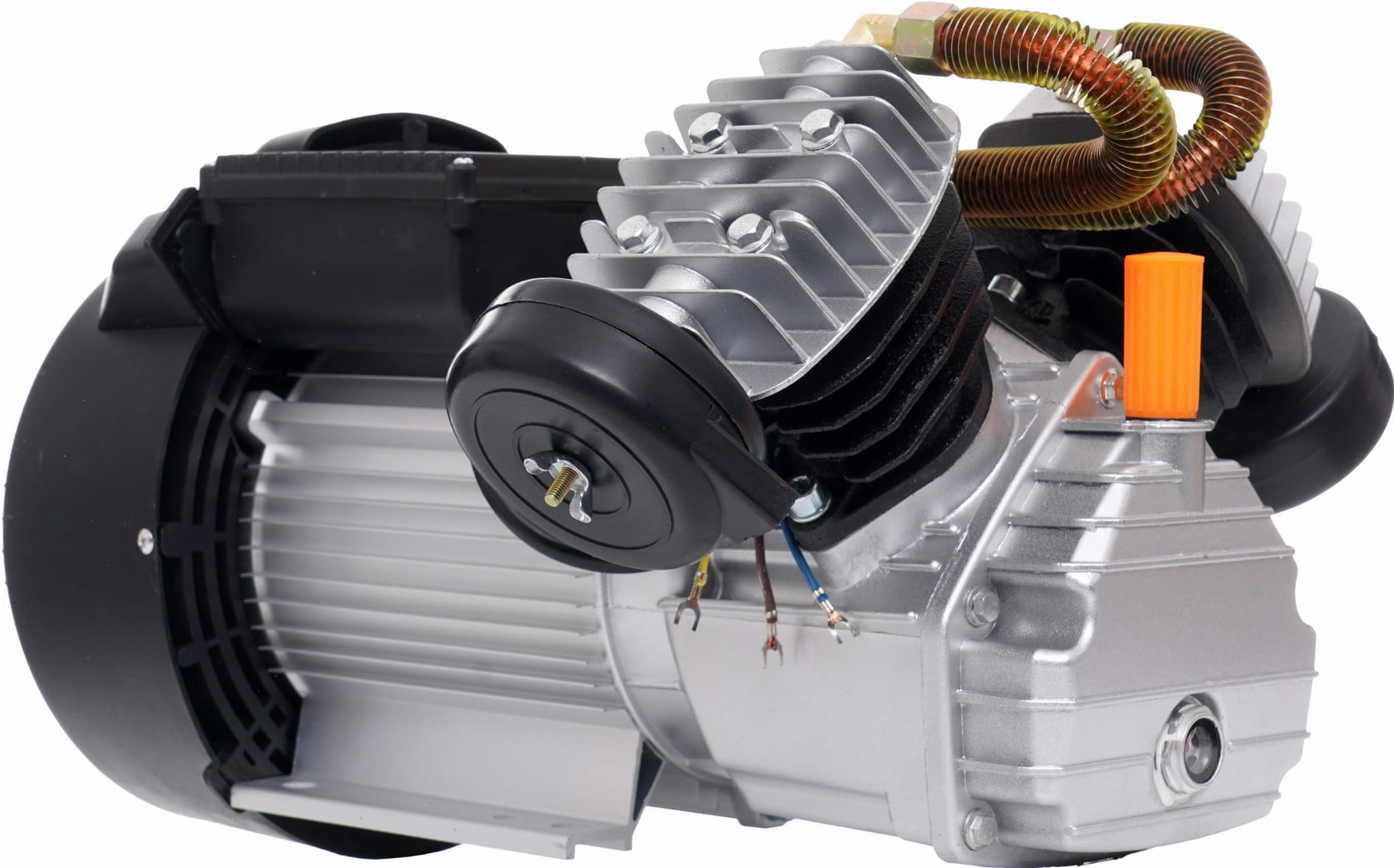 Vzduchový kompresor Kraft-Dele KD1296 – elektromotor a detail