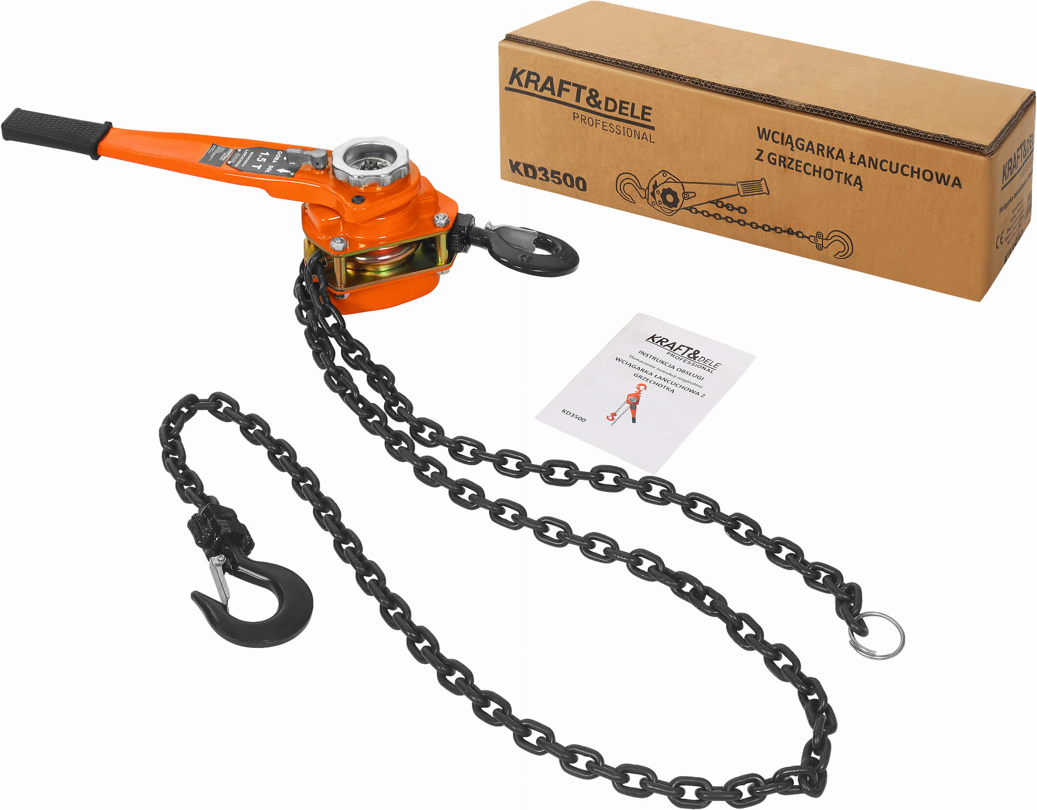 ŘETĚZOVÝ NAVIJÁK S RÁČNOU 1,5 T 3 M KD3500 8