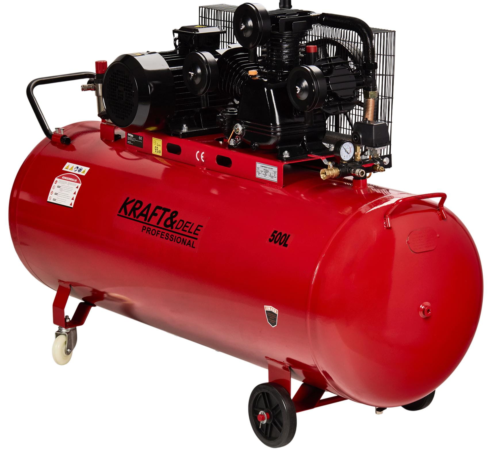 Kraft&Dele KD1413 – celkový pohled na kompresor 500 l