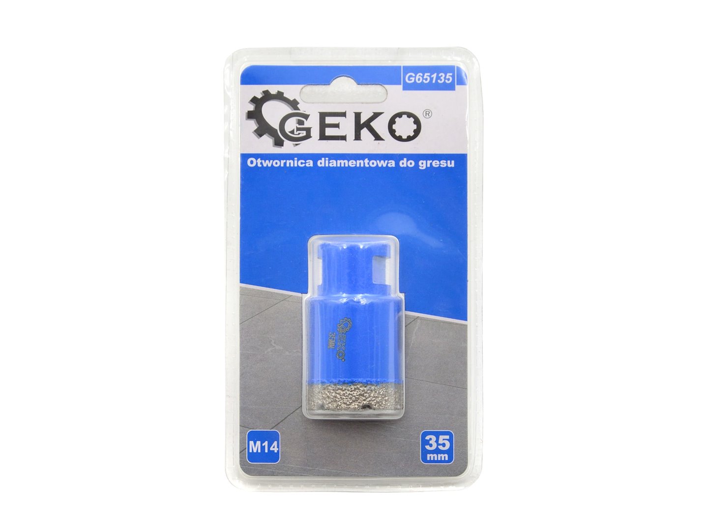Diamantová děrovačka GEKO 35 mm M14 PROFI - na dlažbu, obklady a kámen 1