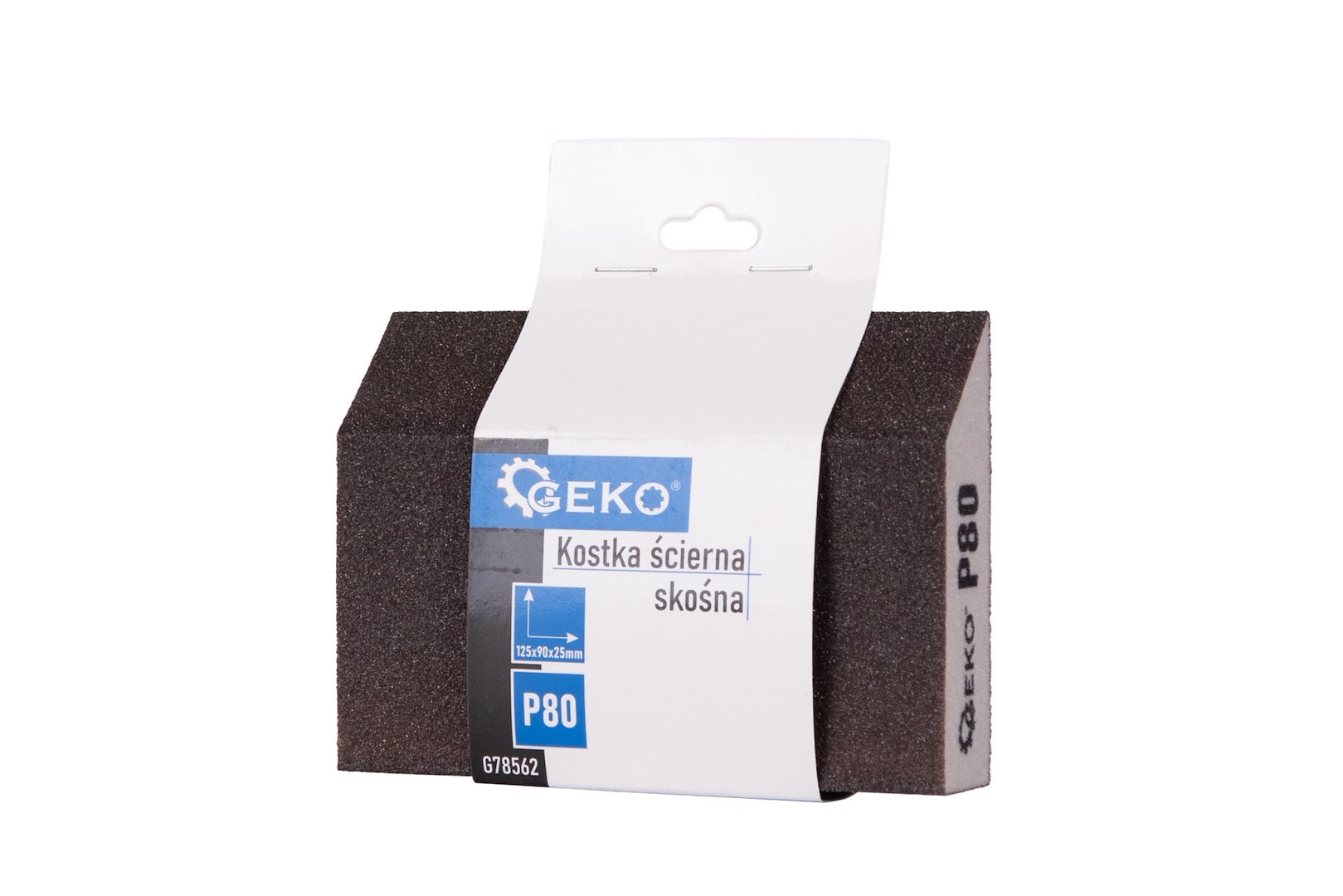 Šikmá brusná kostka Geko 125×90×25 mm P80 pro profesionální brušení a obrušování 1