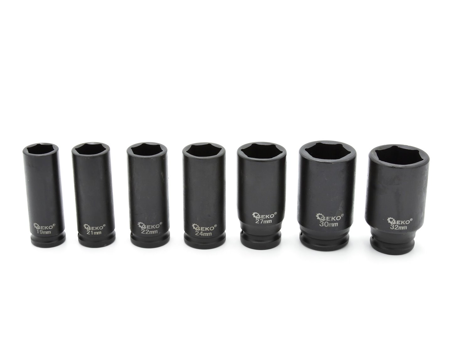 Sada dlouhých nástrčných klíčů Geko 1/2" 10–32 mm, 16 kusů – CrV ocel 3