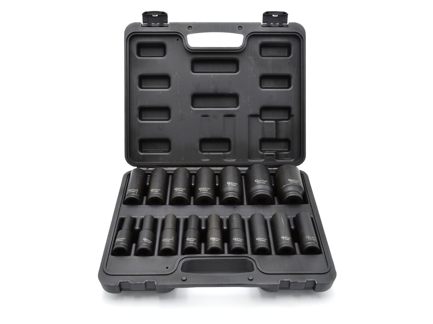 Sada dlouhých nástrčných klíčů Geko 1/2" 10–32 mm, 16 kusů – CrV ocel 1