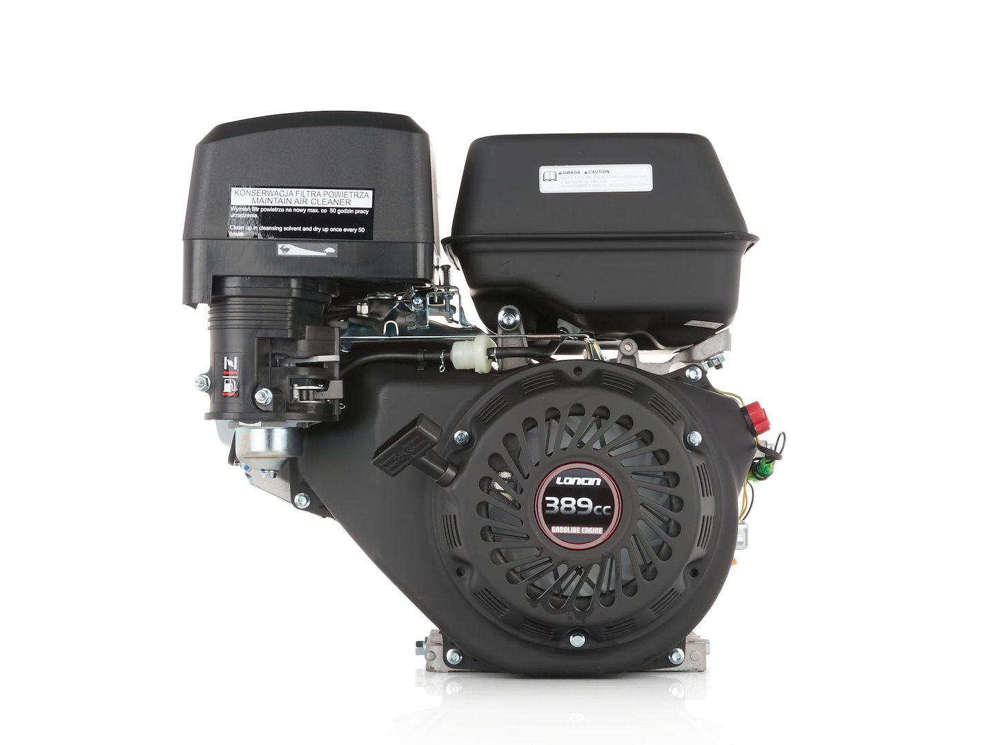 Spalovací motor Loncin G390F 13 HP – čtyřtaktní benzínový motor s hřídelí 25 mm pro profesionální nasazení 2