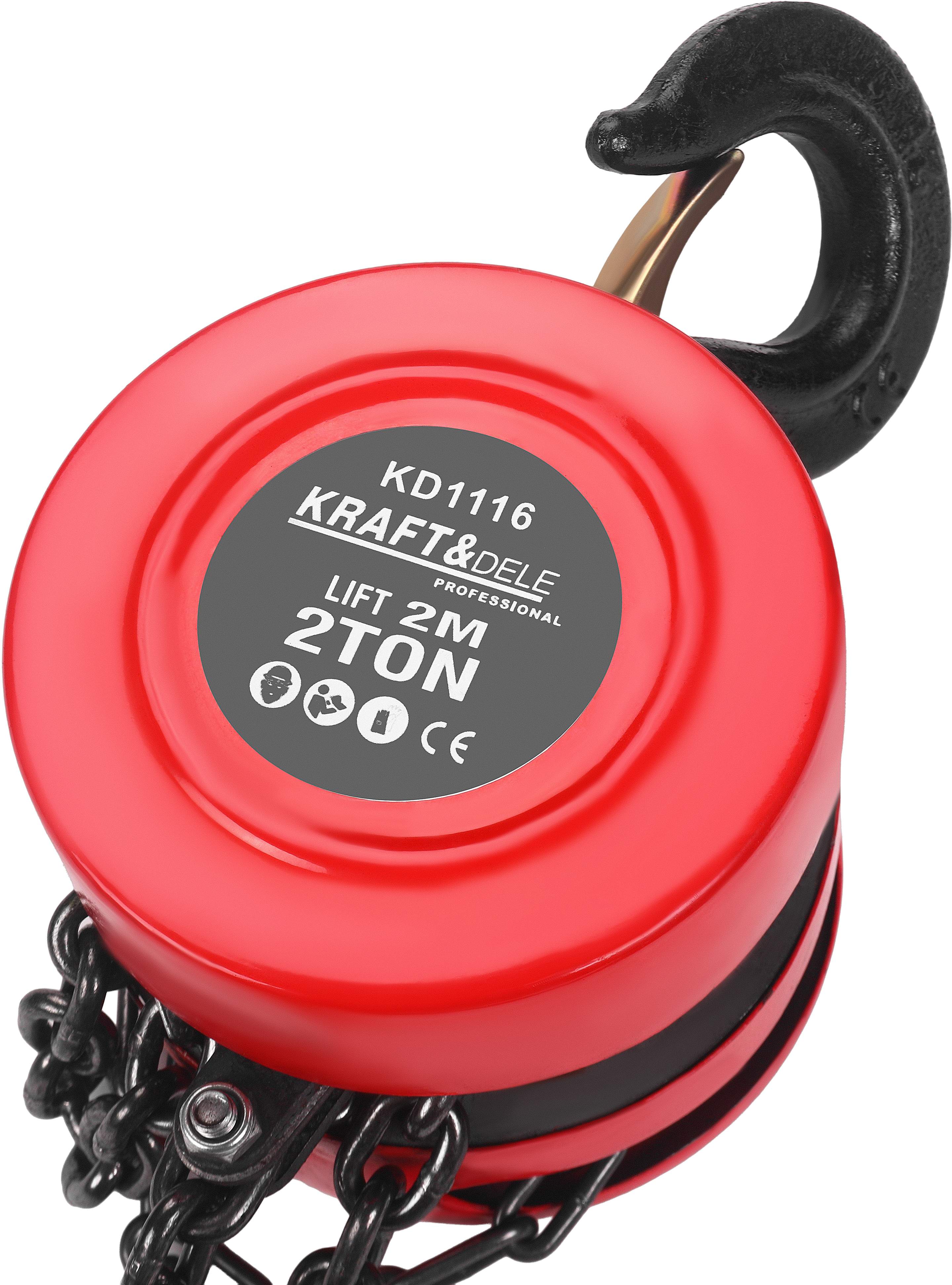 Dílenský řetězový kladkostroj 2T Kraft&Dele KD1116 4