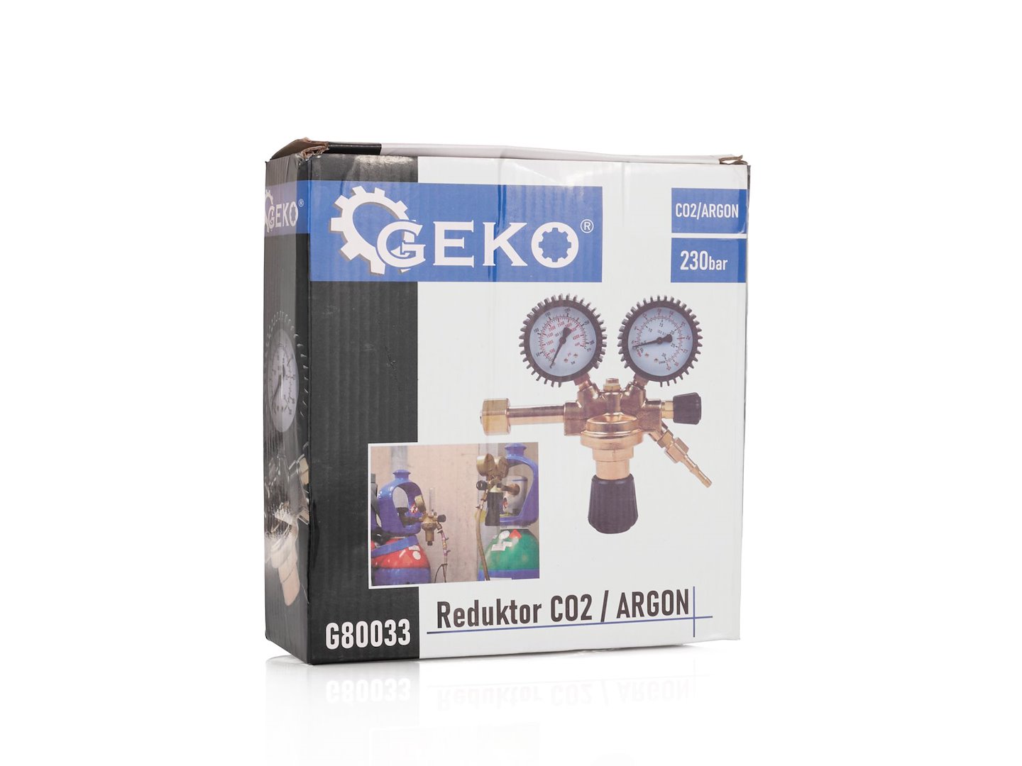 Redukční ventil CO2/argon Geko 200 bar – profesionální regulátor tlaku pro svařování 7