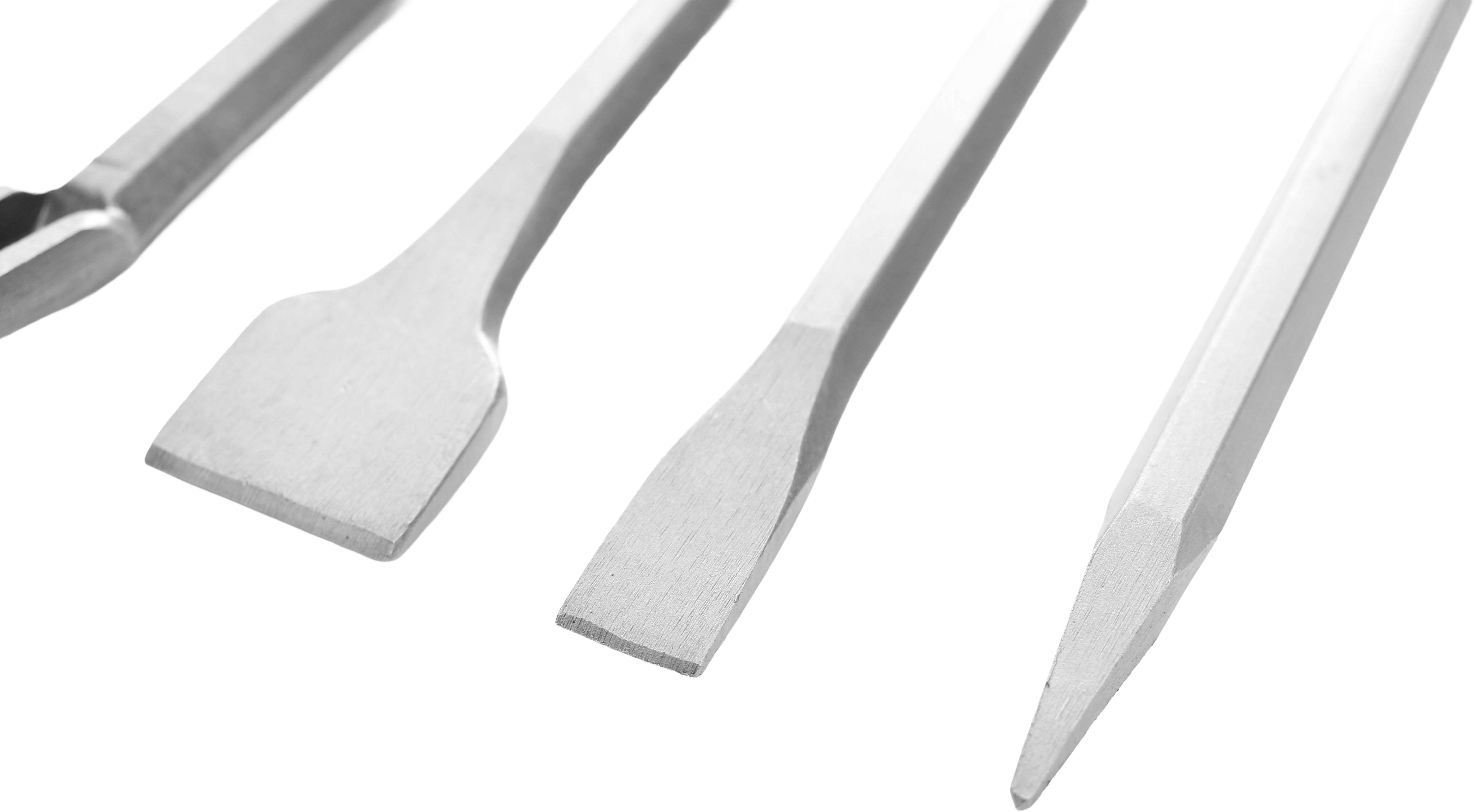 Sada 4 sekáčů na beton SDS+ KD10208 – detail stopky SDS+