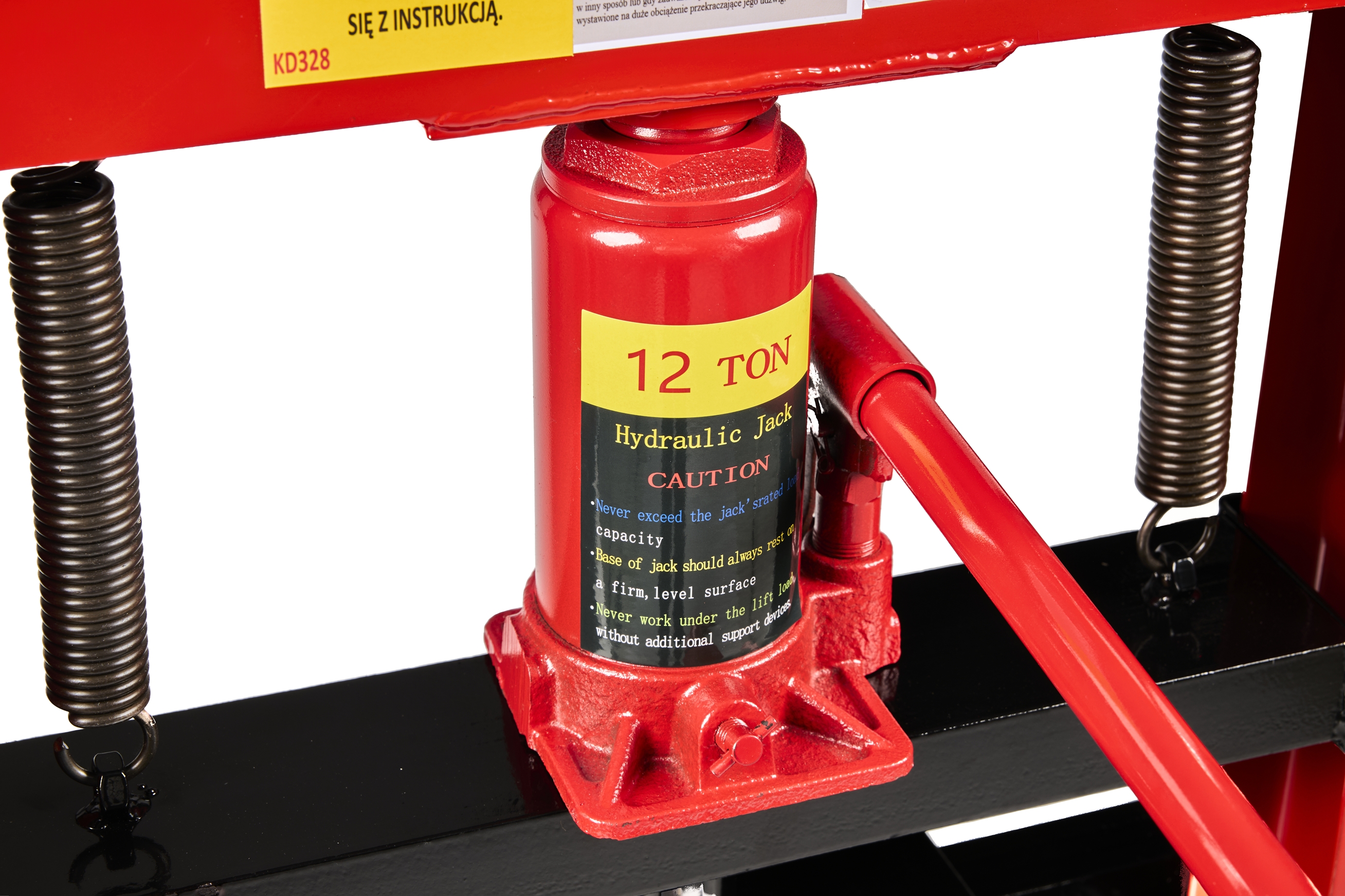 Hydraulický lis 12T KD328 – nastavení výšky stolu