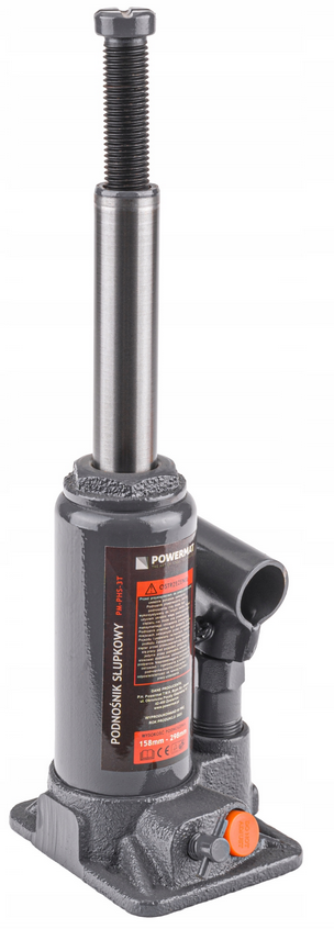 Hydraulický pákový zvedák 3T Powermat — detail hlavy a šroubu