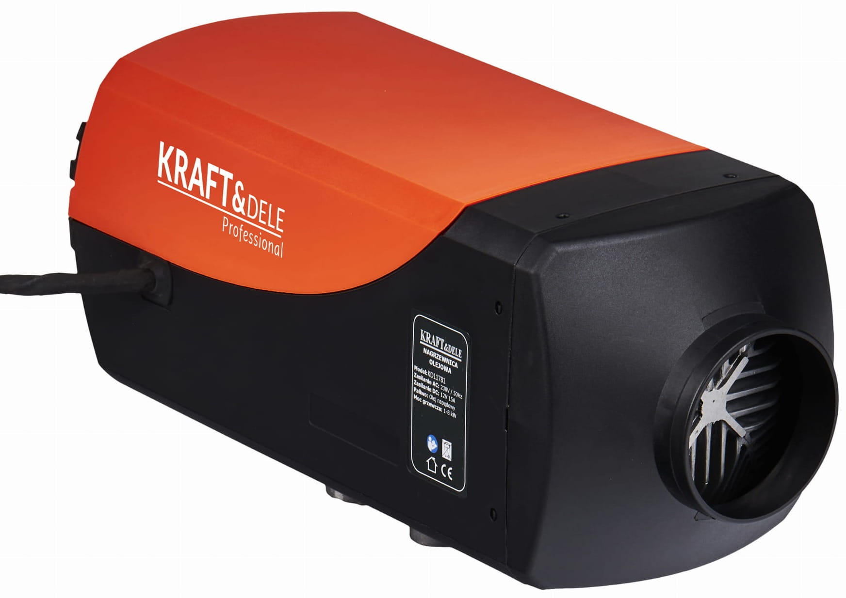 Olejový ohřívač 8 kW 12 V KD11781 – detail nádrže a hořáku