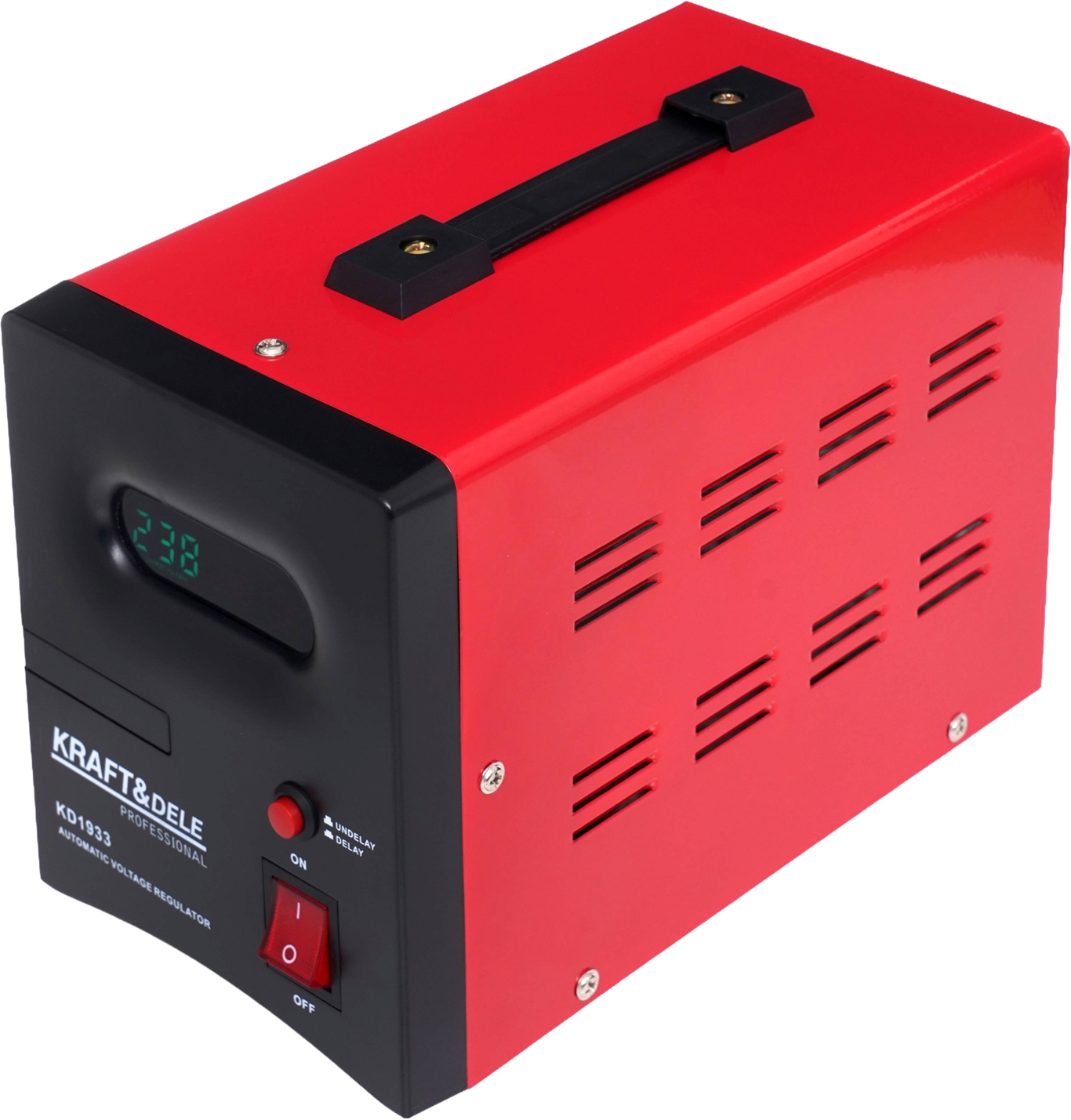 Stabilizátor napětí AVR 2000VA 230V KD1933 – zadní panel se zásuvkami