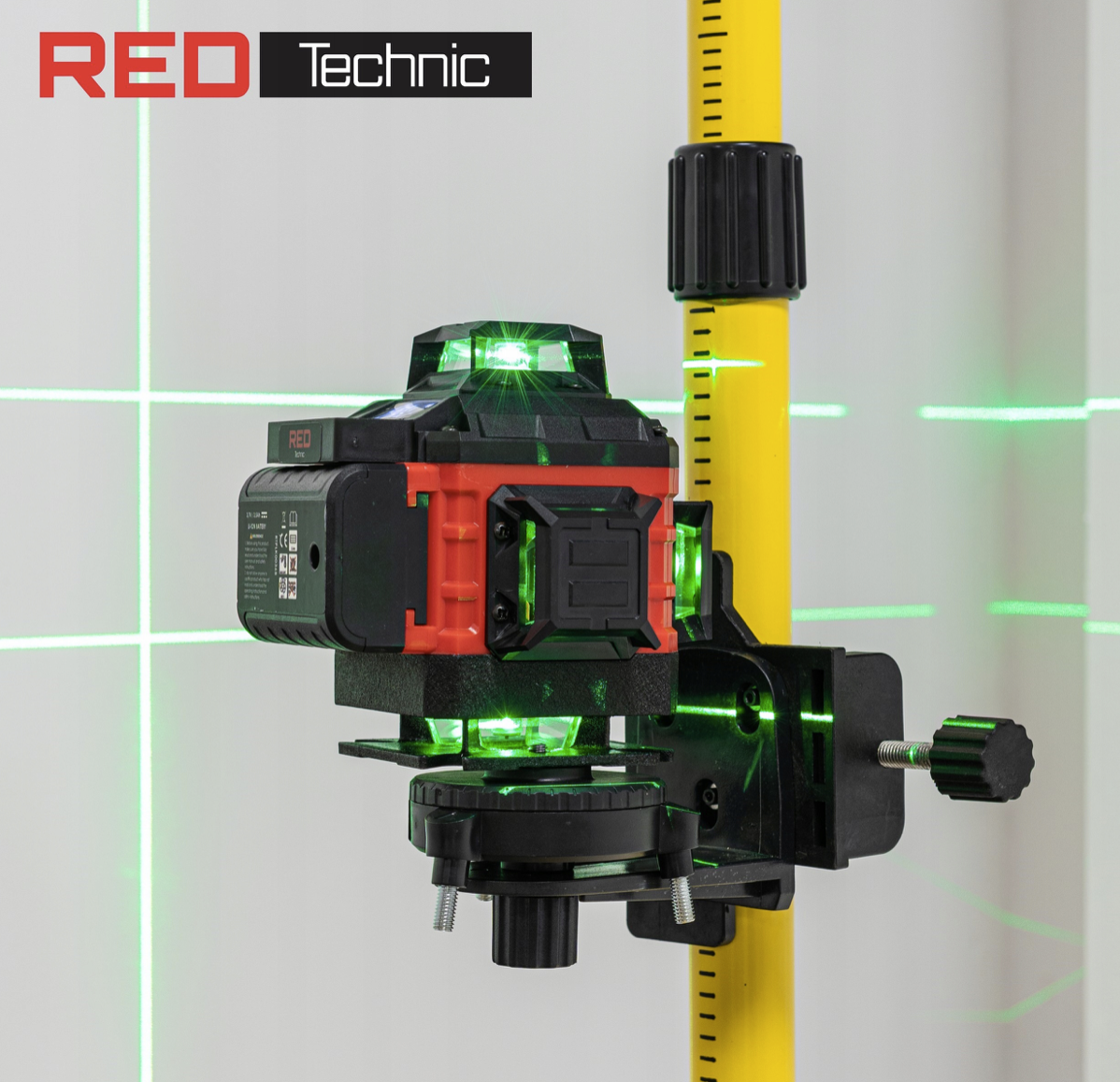 Křížový laser 4D 360° zelený RT-PLK0036 – detail přesnosti