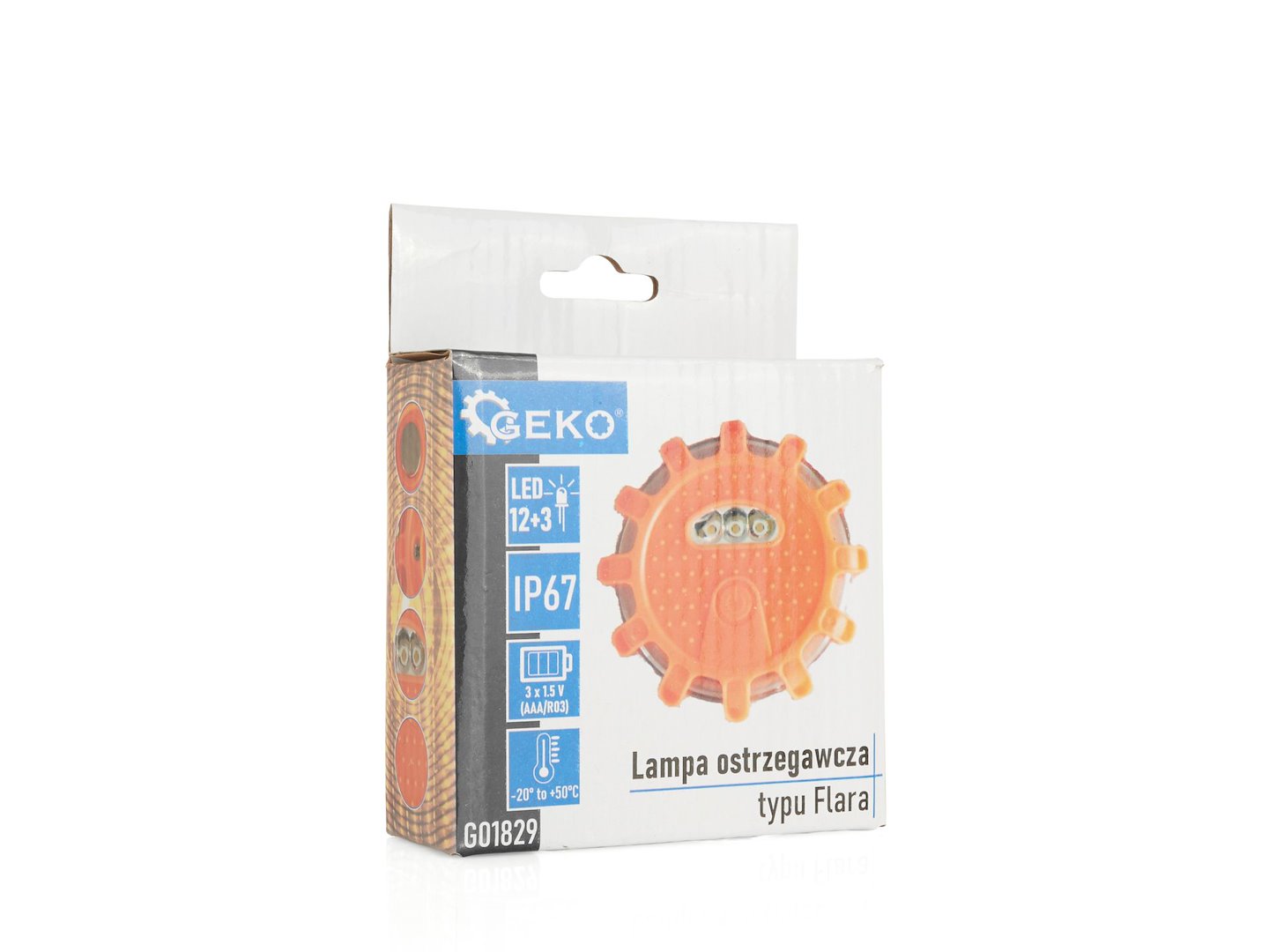 Výstražná LED lampa Geko Flara 50/100 – 15 diod, magnetická, voděodolná pro nouzové situace 7