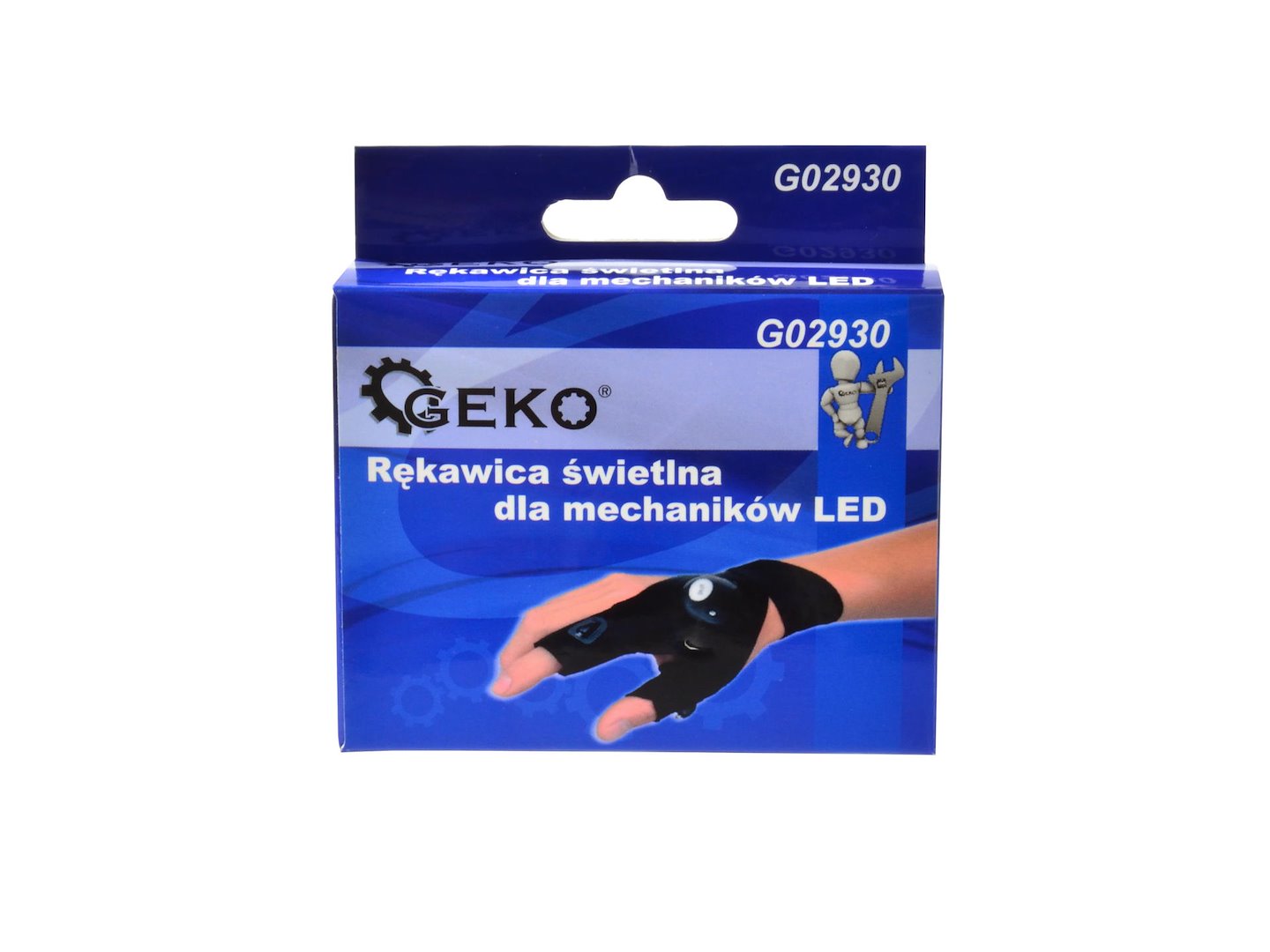 LED rukavice Geko s osvětlením pro mechaniky a práci ve tmě – univerzální velikost s nastavitelným zipem 1