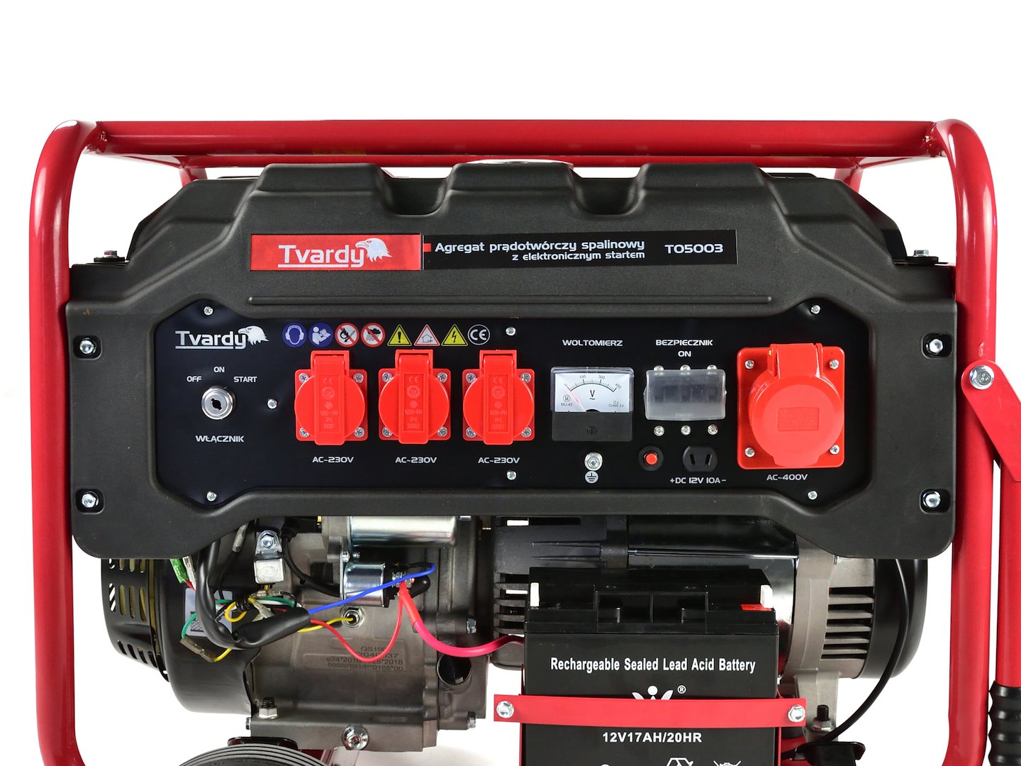 Benzínový generátor Geko 6,6 kW s elektronickým startem - profesionální agregát 15 HP s AVR regulátorem 5
