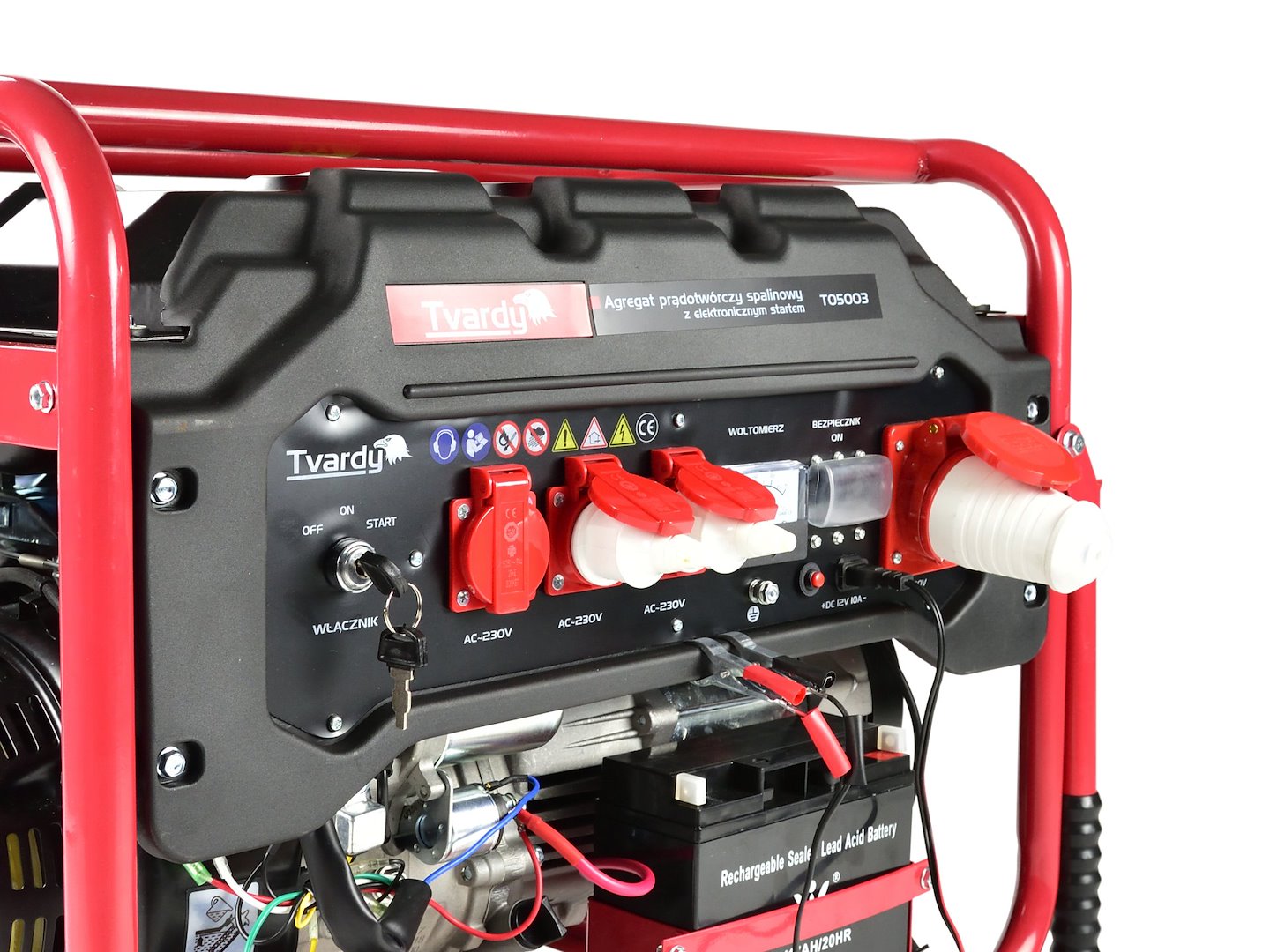 Benzínový generátor Geko 6,6 kW s elektronickým startem - profesionální agregát 15 HP s AVR regulátorem 6