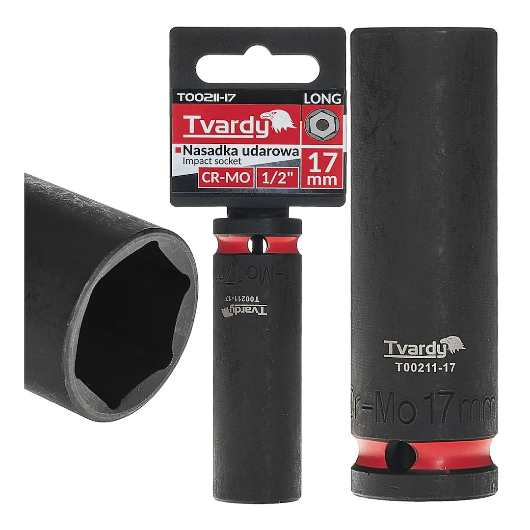 Dlouhá rázová hlavice Geko 1/2" 17mm CR-MO - profesionální nástroj pro těžko přístupná místa 1